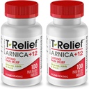 T-Relief Arnica +12 Natuurlijke Relieving Actives voor rugpijn Gewrichtspijn Spierpijn & Stijfheid, Gehele lichaam snelle acting Relief voor vrouwen & mannen - 100 tabletten (2 verpakkingen)