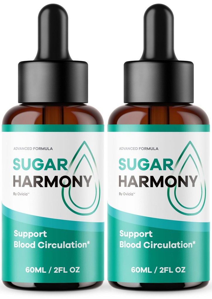 (2 Pack) Sugar Harmony Drops - Official SugarHarmony Oral Liquid Drops Advanced Premium Formula Support Maximum Strength, All Natural Ingredients for Overall Health & Wellness, 2 Bottles for 2 Months