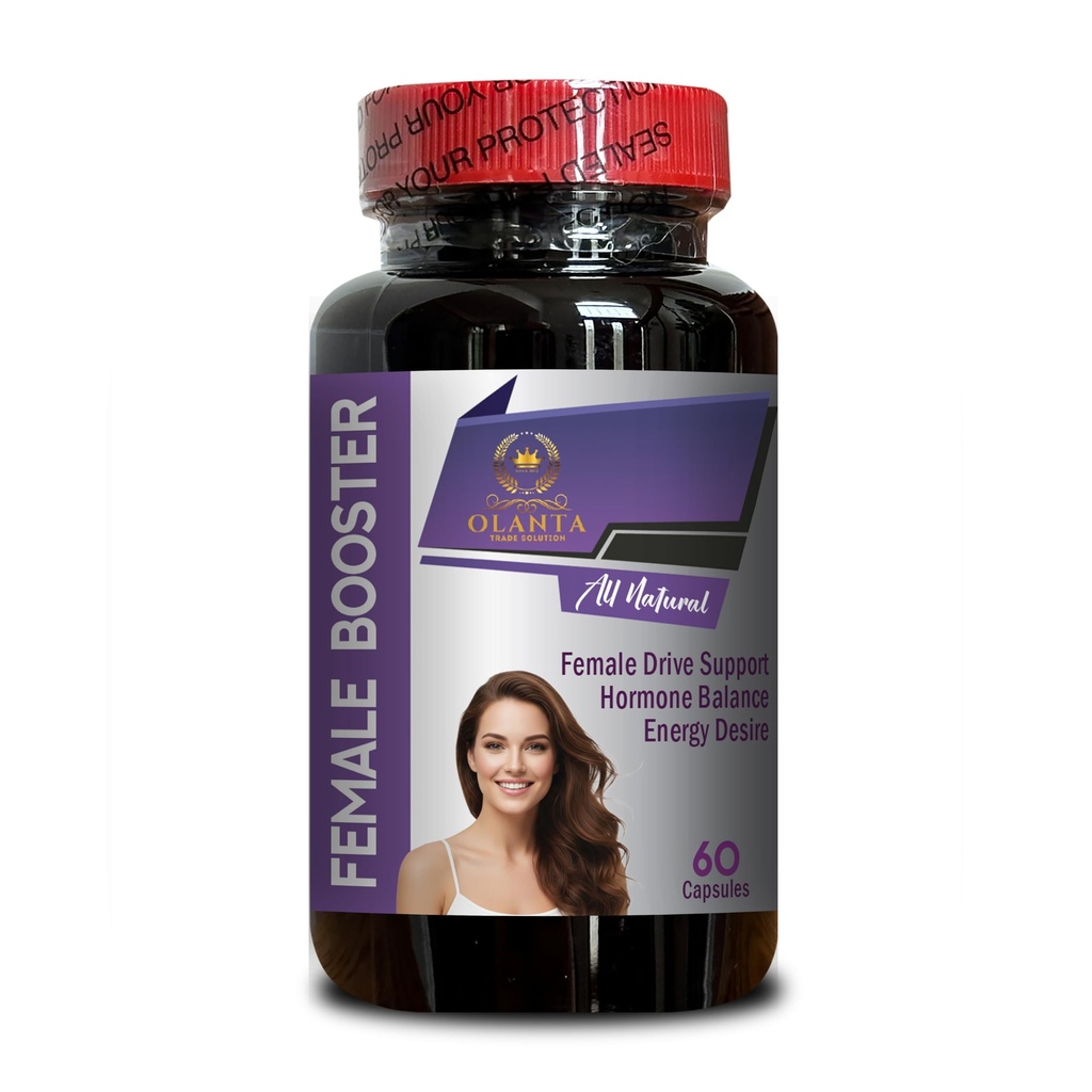 Olanta Female Booster Supplement for Women, Hormone Balance Support, Energy and Desire Enhancement, All Natural Formula with Soy Isoflavones and Herbal Extracts, 60 Capsules