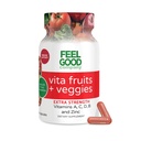 FeelGood Superfoods 1000mg Immune Support Capsules Gemaakt met 25 Biologische Fruit en Groenten, Sterke Immuniteit Boosters met Vitaminen A, C, D3 en Zink, 60 Tellen