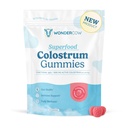 WONDERCOW Colostrum Gummies for Gut Health, Immune Support & Wellness | Natural IgG Whole Bovine Colostrum Supplement, 1,000mg per Serving (90 Gummies (30 Servings), Strawberry Cream)