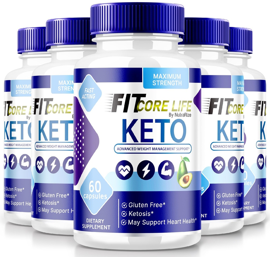 (5 Pack) Fitcore Life Keto Pills, Fit Core Life Advance Keto Supplement, Extra Strength Keto Support, All Natural Fitcore Life Fitness Supplement, FitcoreLife Vitamins, Official Reviews (300 Capsules)