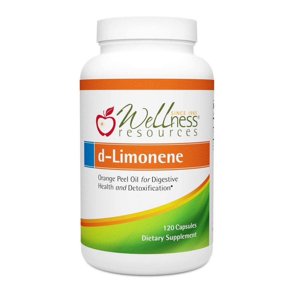 Wellness middelen hoge potentie d-Limonene Capsules 1000mg, 120 Capsules - Oranje Peel Extract voor de spijsvertering gezondheid, brandend maagzuur, zuurreflux, ontgifting