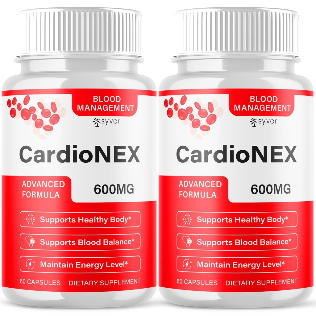 (2 Pack) CardioNex Capsules, Official Cardio Nex Blood Health Support Pills With All Natural Ingredients, CardioNex Advanced Health Support Formula with Premium Vitamins for Women & Men (120 Capsules)