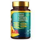 AJS Sea Moss Capsules 3200mg, Himalaya Shilajit 1000mg met Black Seed Oil, Ashwagandha, Kurkuma, Bladderwrack, Burdock, Vitaminen, Berberine, Lion