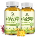 Calcium Citrate Gummies for Women, 1200mg Calcium Citrate Magnesium with Vitamin C D3 K2, Absorption Calcium Supplements for Bone, Muscle, Immune, Sugar Free (120Count)