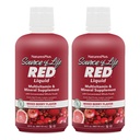 NaturesPlus Source of Life RED Multivitamine Liquid - 30 oz, Pack of 2 - Energy & Immune Support - with Exotic Red Fruits, Lycopeen & Lutein - Vegetarisch & Glutenvrij - 60 Total Servings
