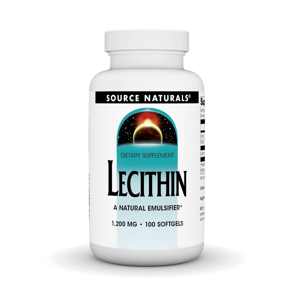 Bron Naturals Lecithin 1200 mg, Een Natuurlijke Emulgator - 100 Softgels