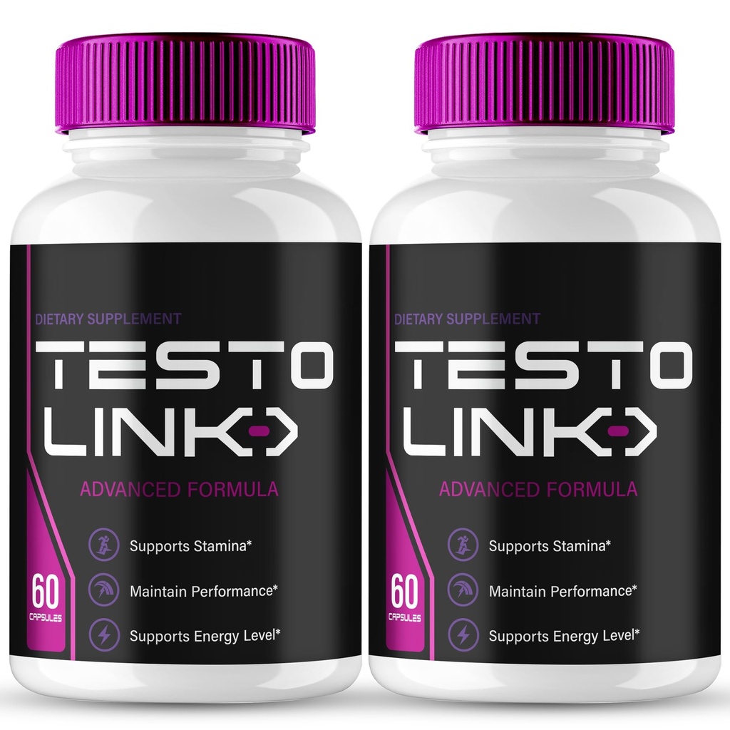 Testo Link Capsules, Official TestoLink Supplement Pills - Maximum Strength, All Natural Formula for Energy, Stamina and Performance, Premium Testo Link Health Pills Reviews (2 Pack)