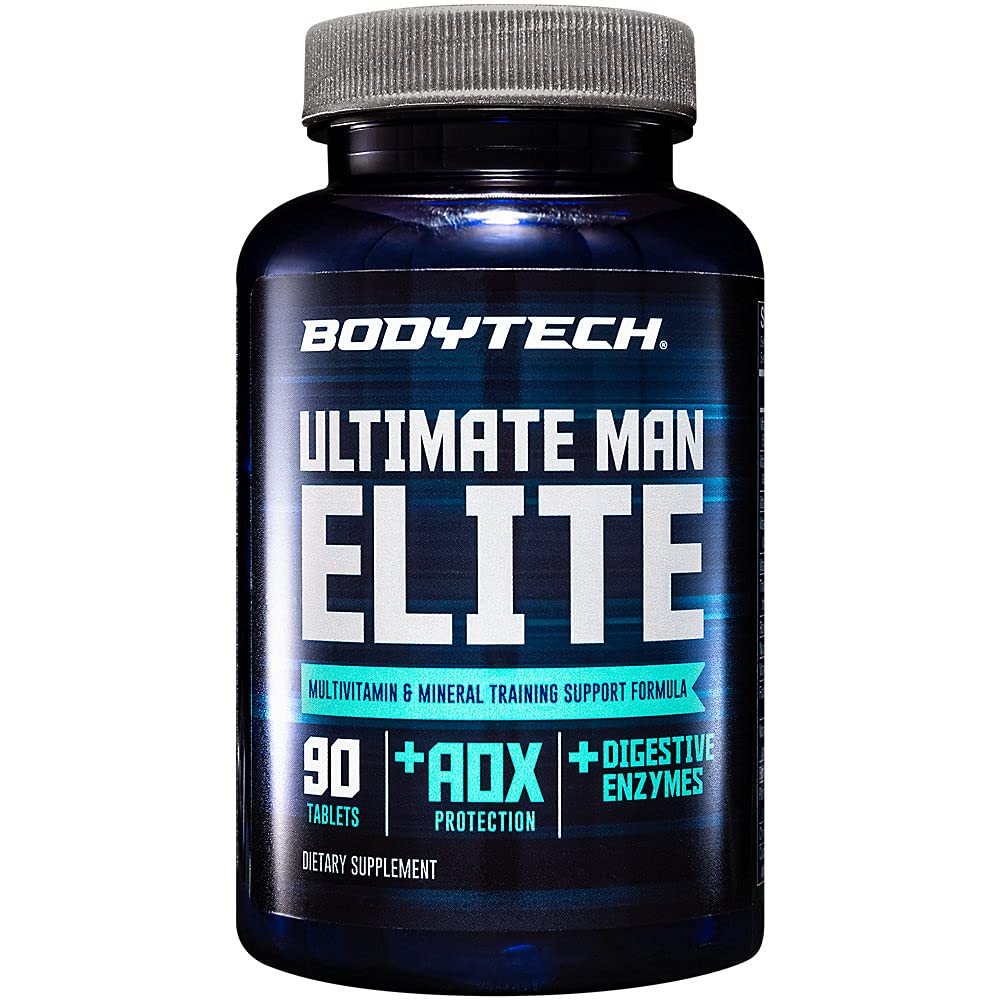 BodyTech Ultimate Man Elite Multivitamin - Training Support Formula with Vitamins & Minerals (90 Tablets, 45 Servings)