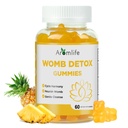 Aromlife Womb Detox Gummies for Women to Warm Uterus, Natural Fibroid Fertility Gummies for Menstrual Uterus Detox & Cleanse, 60 Count Pineapple Flavor Feminine Balance Sugar-Free Gluten-Free Vegan