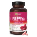 Maxx Herb Red Nopal Cactus Capsules - Organic Prickly Pear Fiber, Vitamins, Antioxidant, Metabolic Support, No Added Sugar, Non-GMO, Gluten Free (180 Veggie Capsules)