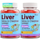3000mg Liver Detox Repair & Cleanse Gummies | Milk Thistle 2000mg with Turmeric Dandelion Root & Artichoke for Liver Detox, Liver Support & Renew, Antioxidant, Gut, Skin - Fruit Flavor, 120 Gummies