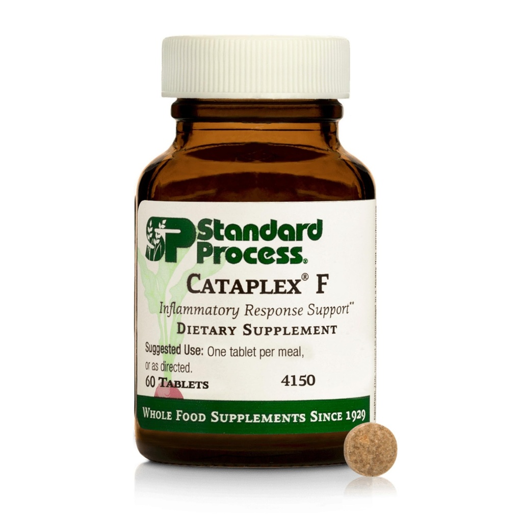 Standard Process Inc. Cataplex F - Whole Food Supplement, Thyroid Support, Metabolisme, huidgezondheid en haargezondheid met vitamine B6, jood, Vlaszaadolie - 90 tabletten