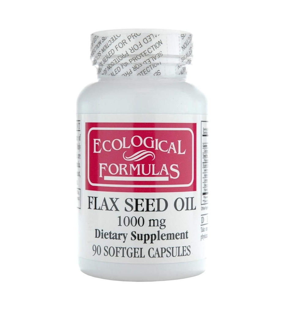 Ecologische formules Biologische Vlaszaadolie 1000 Mg, Wit, 90 Tellen