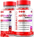 (2 Pack) Supra Keto ACV Gummies, Official Supra Keto + ACV Advanced Weight Loss Gummies, Natural Apple Cider Vinegar Gummy, Premium Keto Plus ACV Formula, ACV Keto Gomitas Review (120 Gummies)