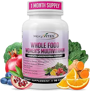 Gemethyleerde multivitamine voor vrouwen met ijzer - Womens Multivitamine met 44 Organic Whole Food & Fermented Nutrients - Dagelijkse vitamine voor vrouwen Complete Multisystem Support, 90 Vegan Caps, Niet GGO