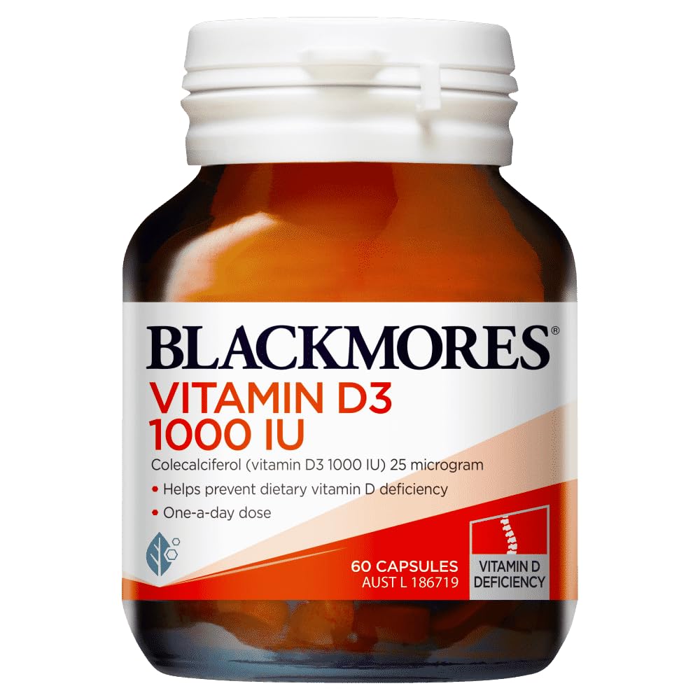 Blackmores Vitamin D3 1000IU 60 Capsules, high Strength Vitamin d, Made in Australia