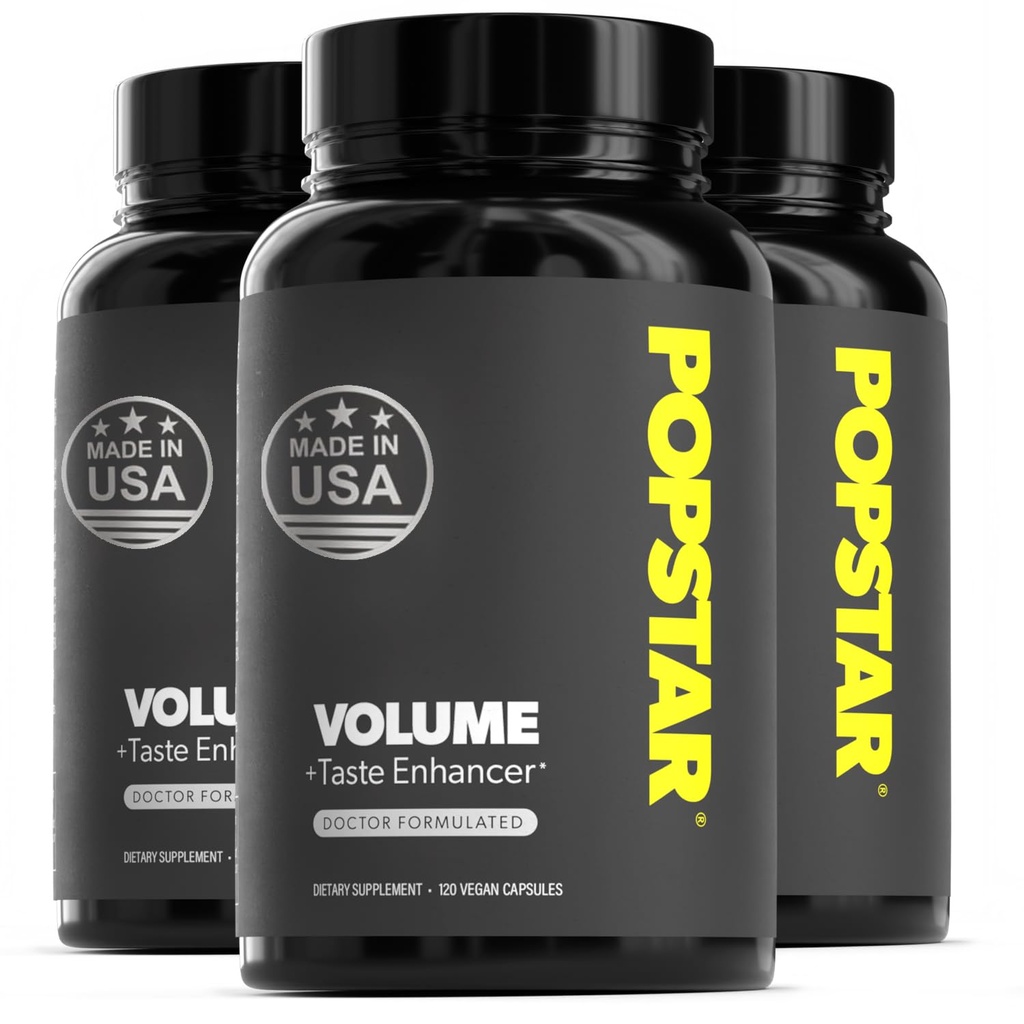 POPSTAR Labs Semen Volume Booster - Mannen Semen Gezondheid en Vruchtbaarheid Supplement - Doctor Geformuleerd om de belasting te verhogen Volume - Made in USA - Non-GMO, Organic, Vegan - 360 Capsules - (3 maand levering)