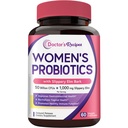 Doctor's Recipes Probiotics for Women, with Slippery Elm 1000mg, Vaginal Probiotics 50 Billion CFUs, for pH Balance, Digestive & Immune Health, Vegan, All-Natural, Non-GMO, 60 Capsules