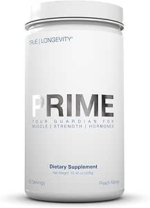 DRINK HRW Prime Men's Health Supplement - Verbeter spier, kracht, vitaliteit - Wetenschappelijk gevalideerd, Premium Ingrediënten - Boost Energy, Endurance with Creatine+ GAA - Peach Mango (30 Servingen)