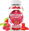 Berberine Gummies met Ceylon Cinnamon 1500mg Hoge Potentie Berberine HCL Supplement voor Immune en Metabolisme Ondersteuning, Suikervrij, Raspberry Flavor - 60 Tellen