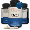 Live Conscious PRO45 Probiotica voor vrouwen en mannen: Uitgebreide formule, 45 miljard CFU, 11 strains, Dairy Free - w/Prebiotica en probiotica - Bevordert Immune & Gut Health - 30 Veggie Caps