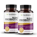 healblend Probiotic Caps Dietary Supplement Capsules, Probiotic for Women and for Men Digestive Health, Immune System Support, Non-GMO, Gluten-Free, 120 Veg Caps (2)
