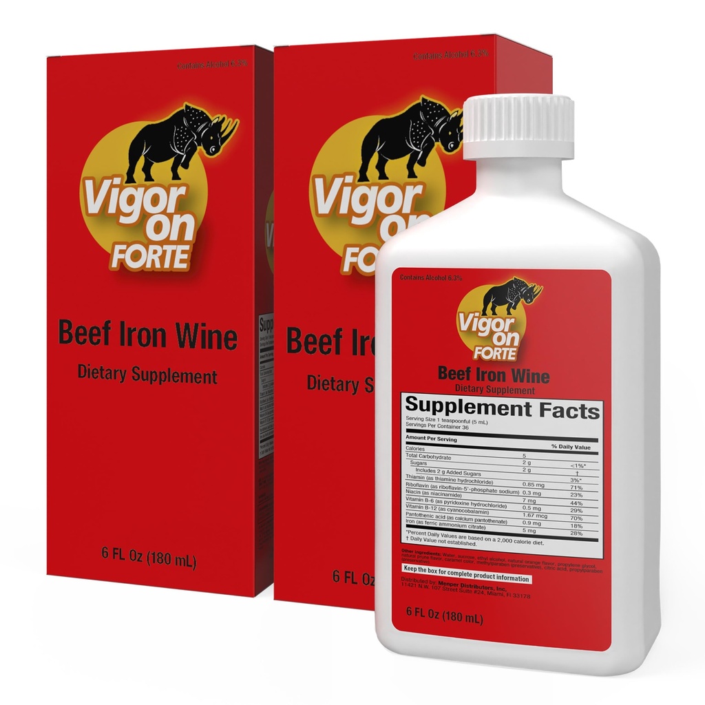 Appetite Booster – Iron Supplement with Vitamin B Complex, B12 & Multivitamin Energy Support – Natural Hunger Aid for Appetite Recovery – Vegan, Non-GMO – 6 Fl Oz | 2-Pack