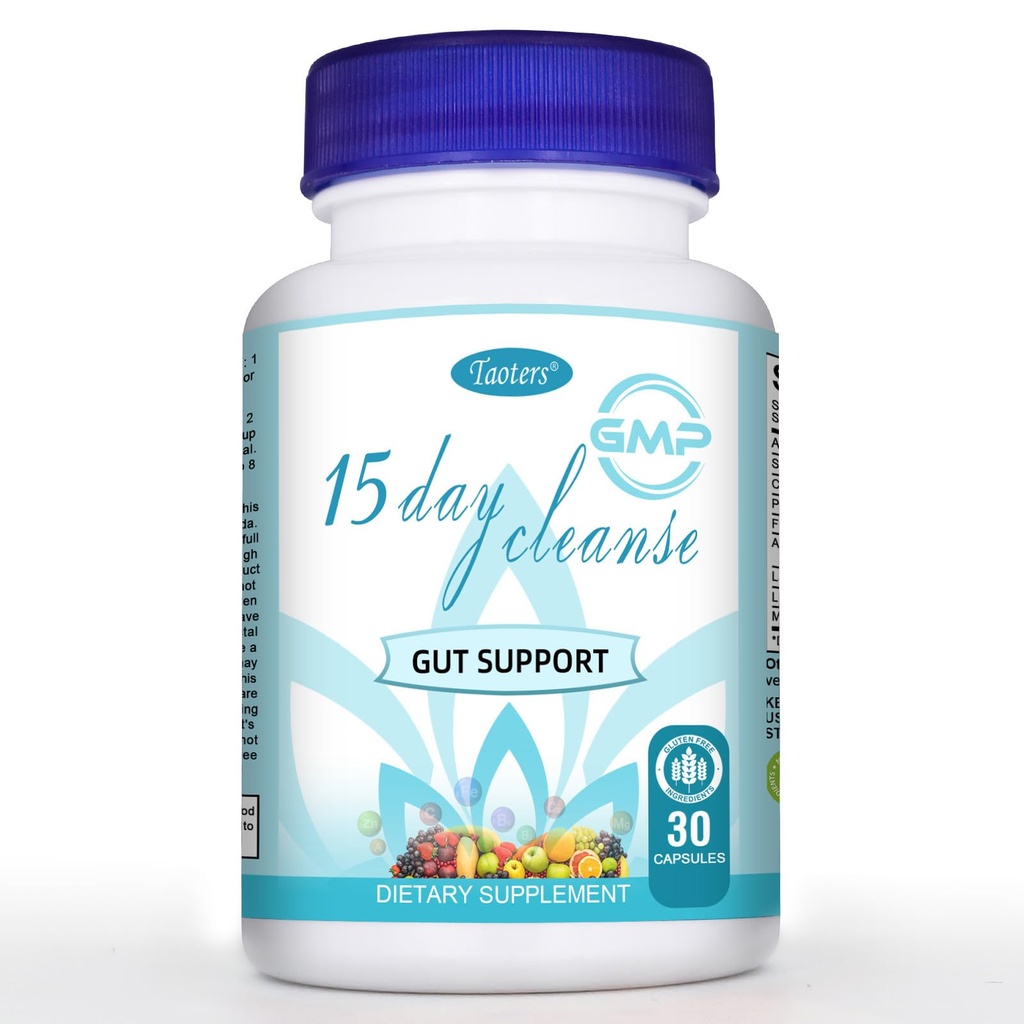 15 dagen Reiniging Gut Support 1 verpakking Colon Broom, Detox Supplement met Senna, Cascara Sagrada & Psyllium Husk, voor mannen en vrouwen 30 capsules