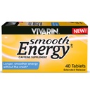 Vivarin Smooth Energy Extended Release Caffeine Tablets, 200mg, Focus, Alertness & Mental Clarity, Non-Habit Forming Energy Supplement, Sugar & Calorie Free, 40 Count