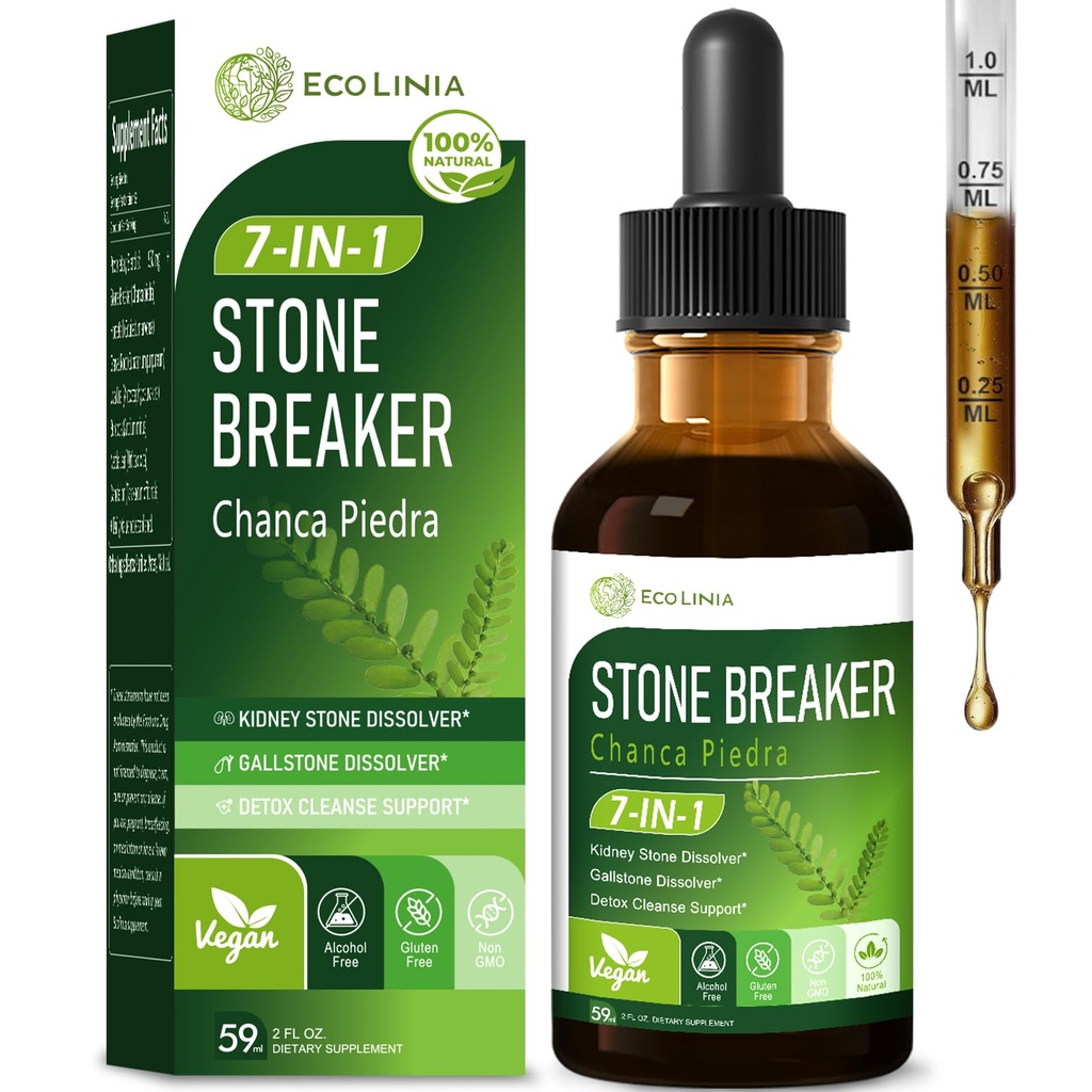 All Herbal Liquid Drops, Stone Breaker Extract for Kidney Stone Dissolver, Gallstone Dissolver & Detox Cleanse Support.2oz