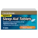 GoodSense Sleep Aid Tablets, Doxylamine Succinate Tablets, 25 mg, Nighttime Sleep Aid to Help You Fall Asleep