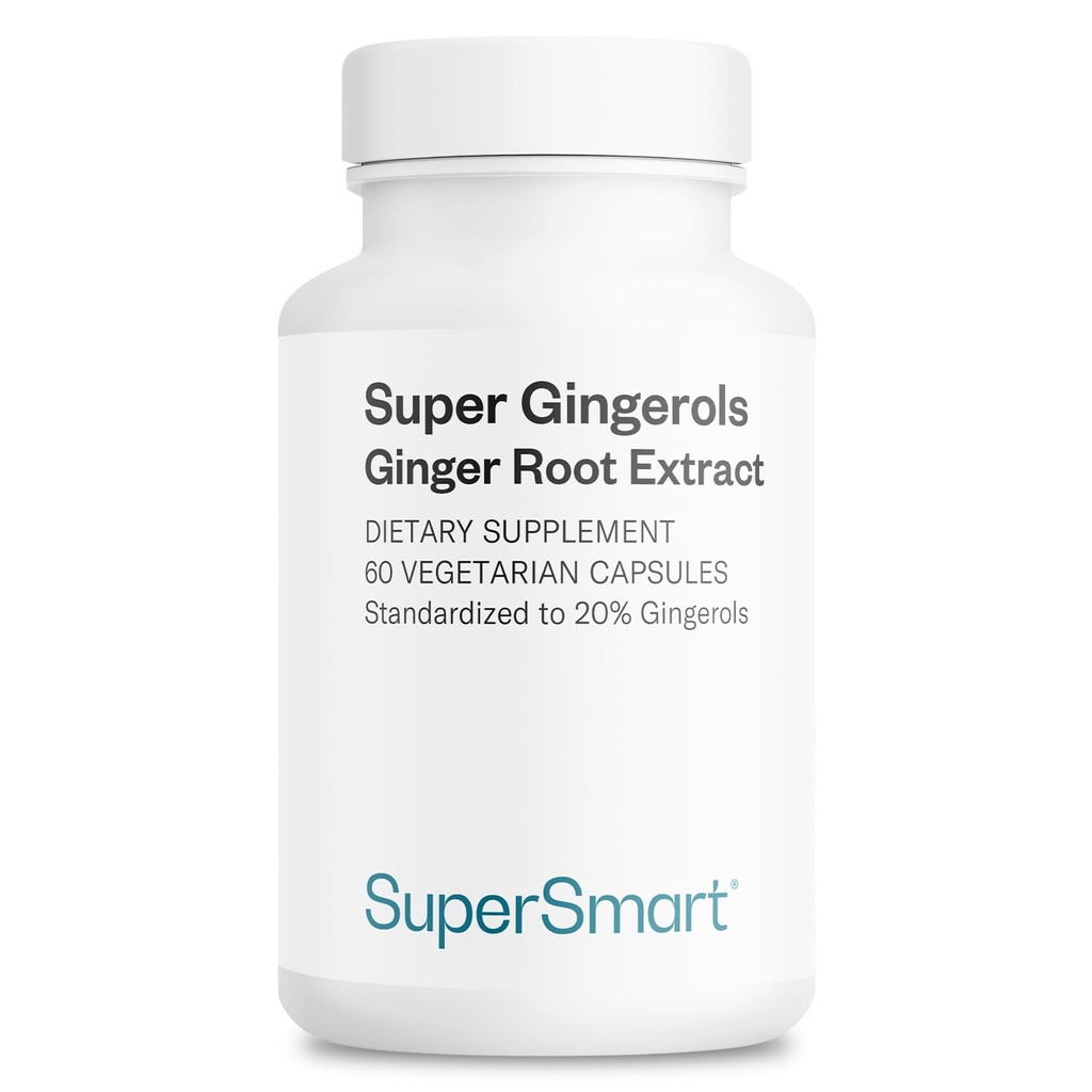 Supersmart - Super Gingerols 400mg per dag (High Potency 20% Gingerol) - Gemberwortelextract Supplement 