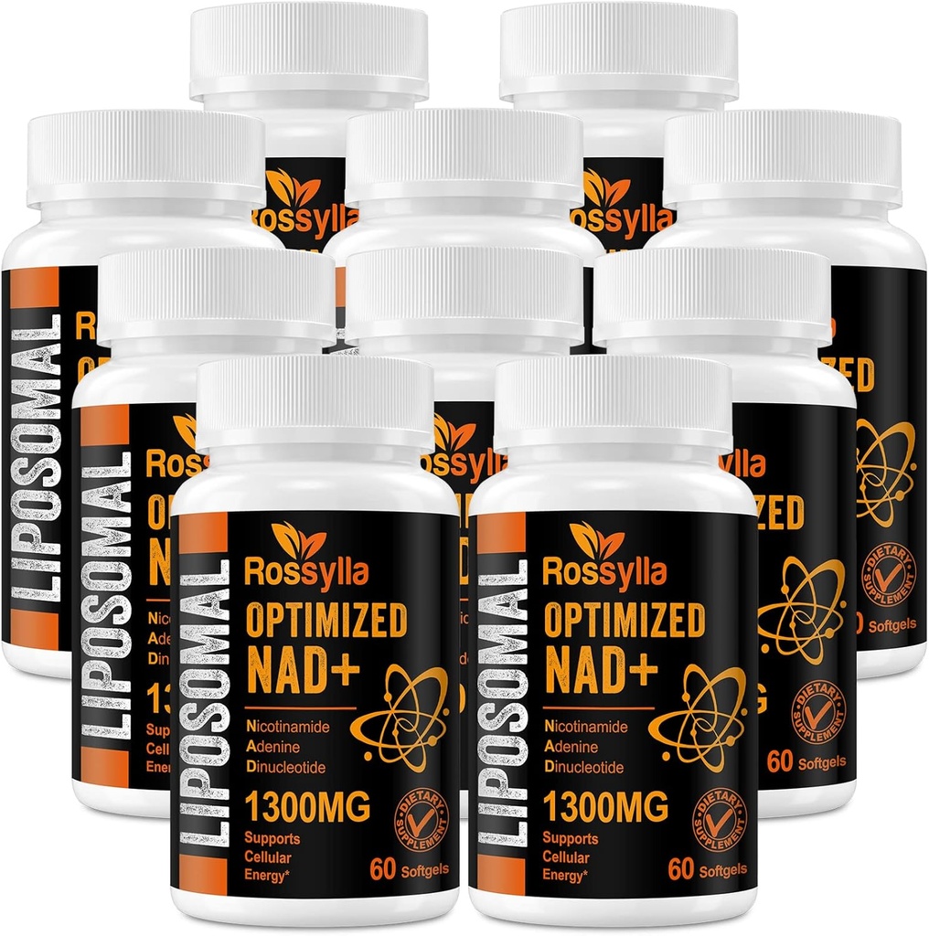 1300 MG Liposomal NAD+ Supplement  Effetief Boosten NAD+ Supplement voor Veroudering Defese, Cellular Energy, Levensduur 600 Tellen