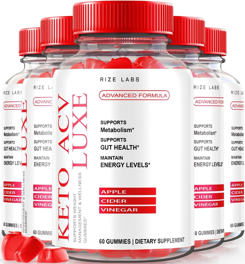 Keto ACV Luxe Gummies for Men & Women Max Formula for Advanced Weight Loss Plus Keto Gummy (300 Gummies) (Pack of 5)