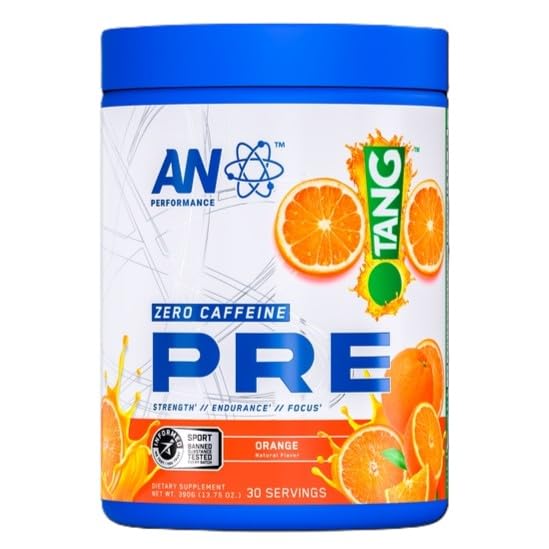 All Black Everything Non Stim Pre-Workout | Preworkout Energy Drink Mix | Caffeine Free | Creatine, Beta Alanine & Citrulline | Energy Supplement for Men & Women | Tang Orange | 40 Servings