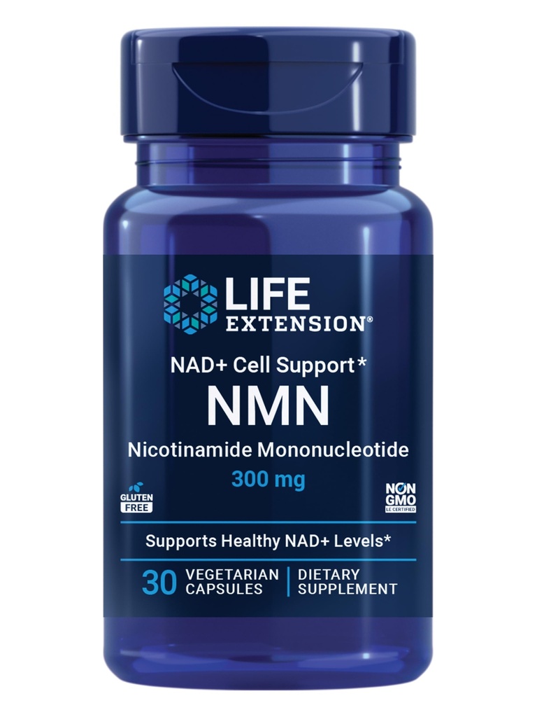 Life Extension NAD+ Cell Support NMN, Energy Support, 300 mg, 30 Capsules