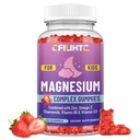 Kids Magnesium Gummies-Magnesium Glycinate Gummies for Kids Supplement-w/Zinc, Chamomile, Omega-3, Vitamin B6, D3 - for Sleep, Relaxation, Brain, Bones, Children's Calm, Sugar Free Strawberry 60ct
