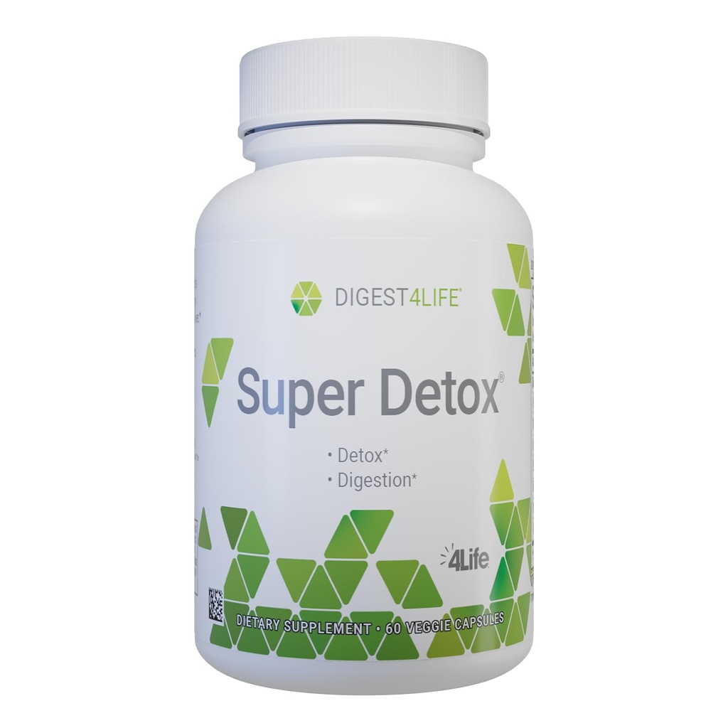 4Life Super Detox, Dietary Supplement, Supports Detoxification and Liver Function with Artichoke, Calcium D-Glucarate and Milk Thistle - 60 Capsules