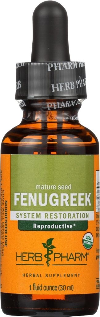 Herb Pharm Certified Biologische Fenegriek Liquid Extract voor vrouwelijke reproductieve ondersteuning - 1 Ounce (DFENU01)