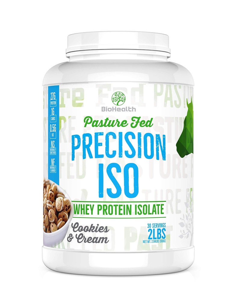 Precision ISO Cookies & Cream 2lb | 27g Whey Protein Isolate | Non-GMO | Sugar Free | 27 Servings