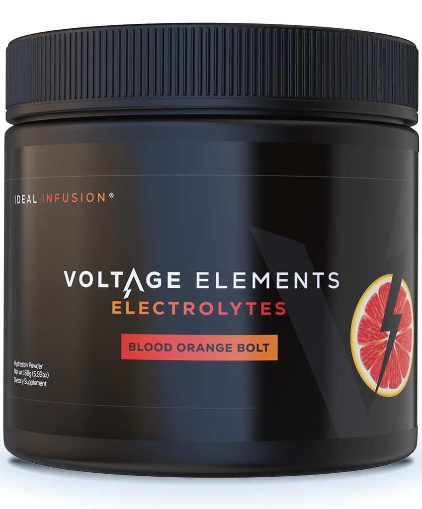 Celtic Sea Salt Electrolyte Powder: Magnesium Glycinate & Taurate - Ionic Trace Minerals & Potassium Hydration Booster - Zero Sugar, 30 Servings - Blood Orange Bolt