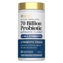 Renew Life Ultimate Flora Probiotic with Prebiotic | 70 Billion CFU | 27 Strains | 30 Delayed Release Vegan Capsules | 3-1 Synbiotic | Dairy, Soy and Gluten Free