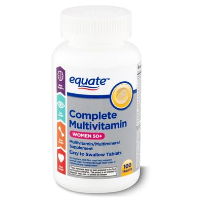 Equate Complete Multivitamin Multimineral Tablets, Women's Daily Nutritional Support Supplement, 50+ Formula, 100 Count Sticker