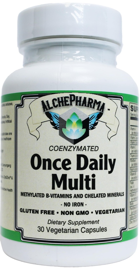 Coenzymated Once Daily Multi, Iron-Free Multivitamin with B-Complex, Chelated Minerals, Antioxidants (30)