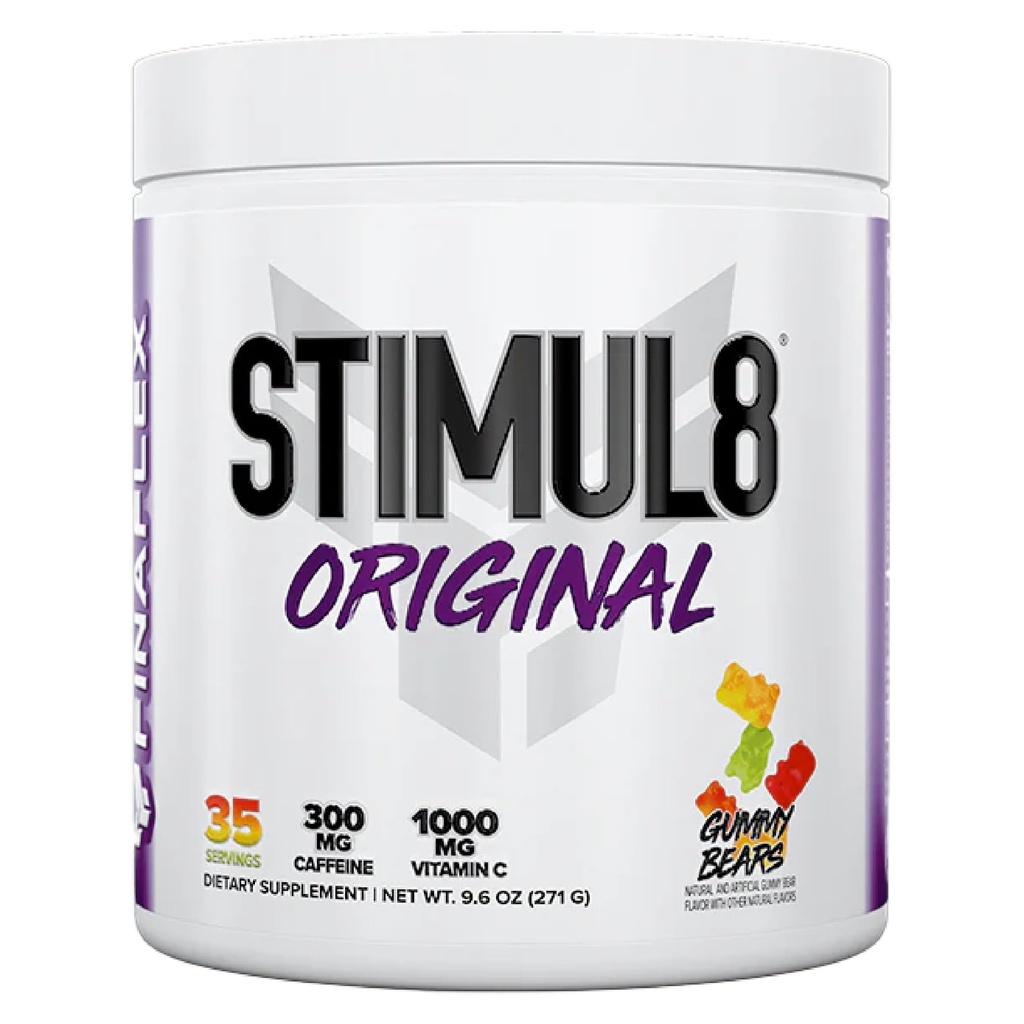 FINAFLEX STIMUL8 Original Pre-Workout, Gummy Bears - Energy, Strength & Endurance for Men & Women - With Caffeine, Beta-Alanine & Vitamin C - 35 Servings