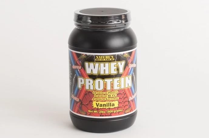 Nature's Research Whey Protein Powder Vanilla, 2 Pounds, 24 Grams per Serving