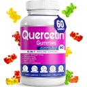 Quercetine Gummies by BioVitalica - Quercetine met bromelaïne vitamine C en zink & vlierbes + vitamine D3-5 in 1 Immuun Ondersteuning - Zink quercetine 750 mg voor kinderen en volwassenen (1)