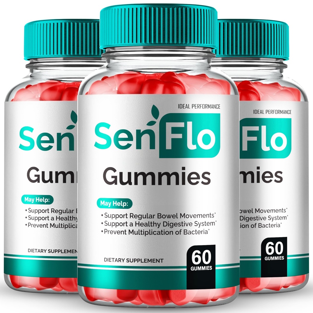 Senflo Gummies, Sen Flo Advanced Gut Support Vitamin Supplement Gummy, All Natural Sen Flo Gummys Delicious Once Daily Healthy Digestive Support Supporting Regular Bowel Movements Reviews (3 Pack)